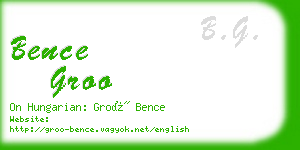 bence groo business card